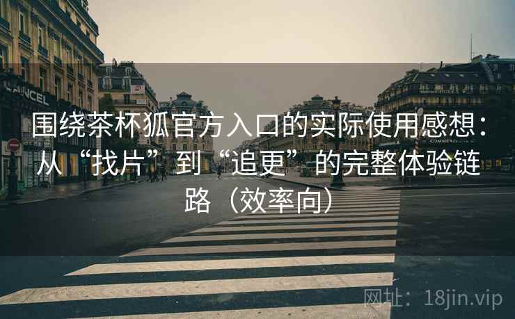 围绕茶杯狐官方入口的实际使用感想：从“找片”到“追更”的完整体验链路（效率向）
