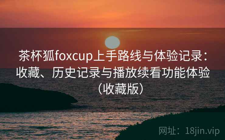 茶杯狐foxcup上手路线与体验记录：收藏、历史记录与播放续看功能体验（收藏版）